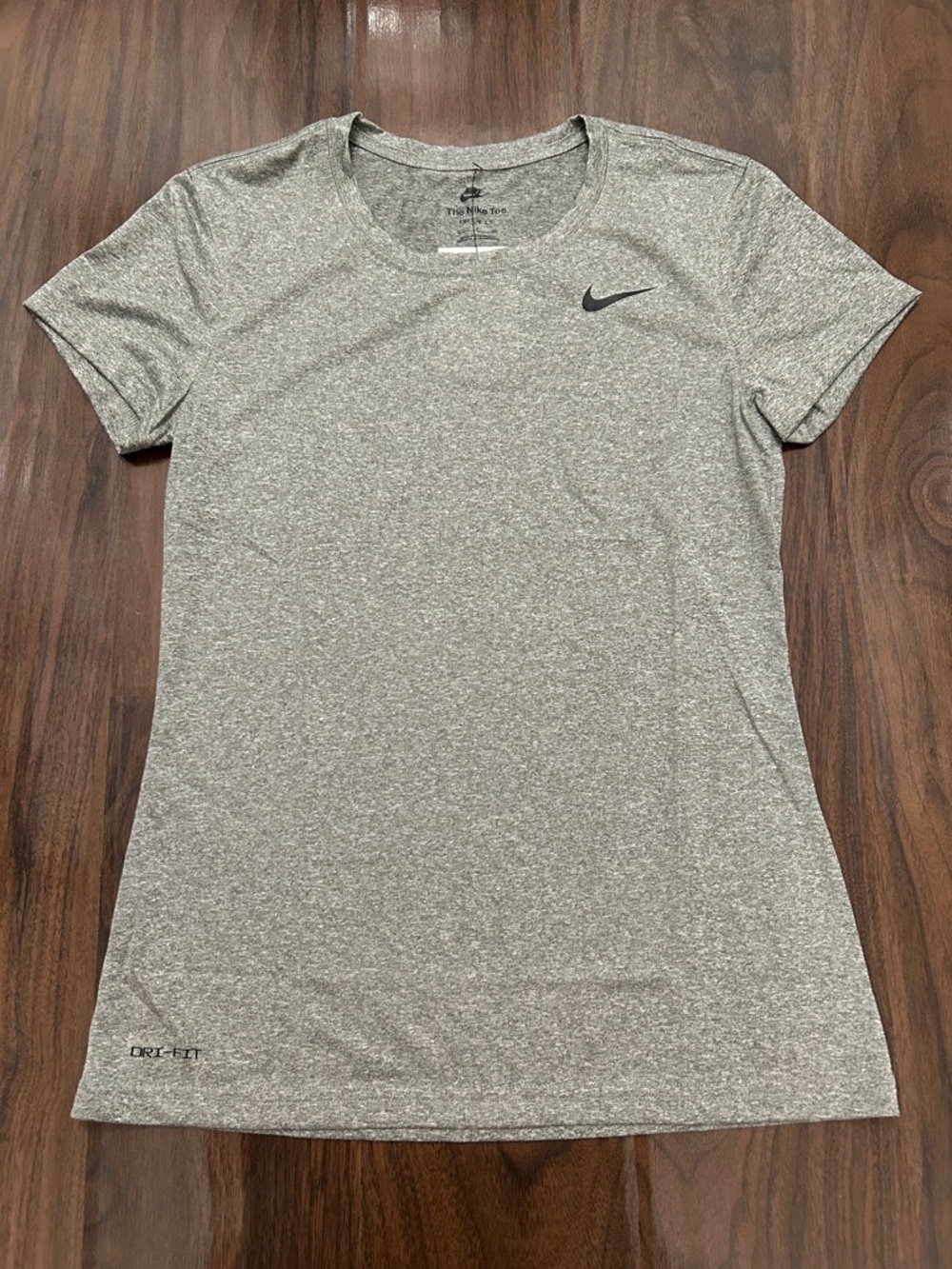 Nike Women's Heather Gray Short Sleeve Dri-FIT Tee